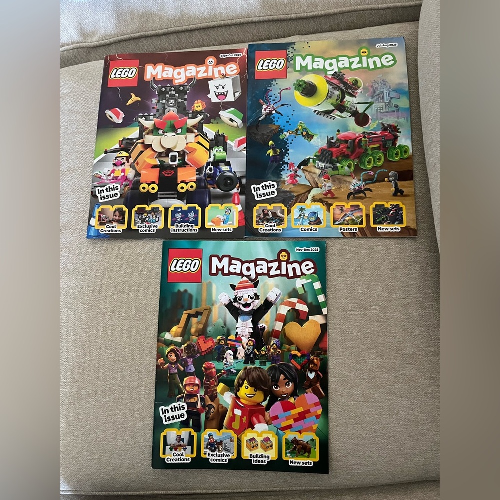 3 LEGO Life Magazines - Fall July-Dec 2025 Issues